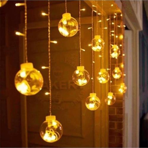 Dekoratif Işıklı Ampul Top Led Perde Animasyonlu