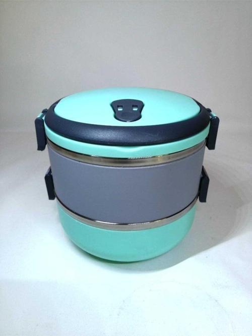 Freshbox 2 Katlı Sefer Tası Yemek Termosu (Turkuaz Gri)