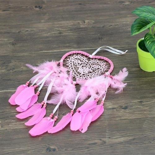 Işıklı Düş Kapanı Kalp Dream Catcher