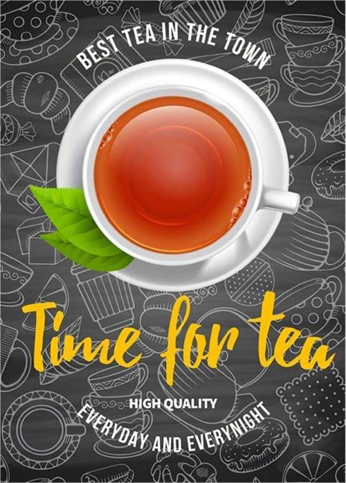 Çay Saati Mdf poster 35 cm x 50 cm