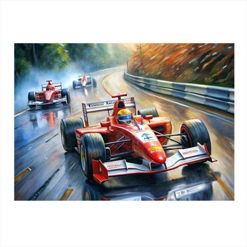 Formula 1 Arabaları Mdf poster 35 cm x 50 cm