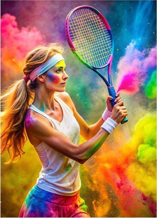Tenis Temalı Mdf poster 35 cm x 50 cm