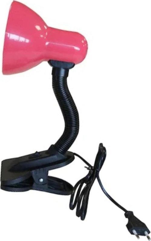 Mandallı Spiralli Retro Çalışma Öğrenci Masa Lambası Pembe