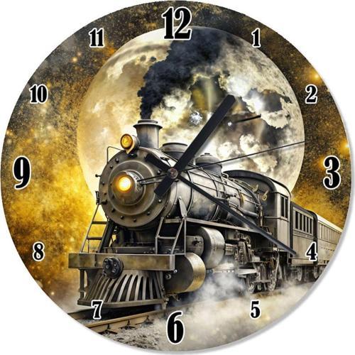 Buharlı Tren Akarlı Duvar Saati
