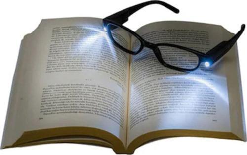 Led Işıklı Kitap Okuma Gözlüğü - Siyah