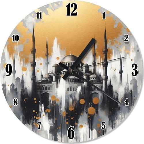 Cami Manzarası Analog Duvar Saati