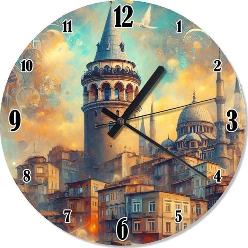 Galata Kulesi Ve Camii Akarlı Duvar Saati