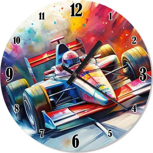 Formula 1 Aracı Akarlı Duvar Saati
