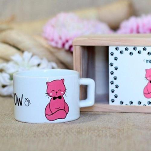 Sevimli Kedi Tasarımlı Kutulu Kupa Sürpriz Hediyeli