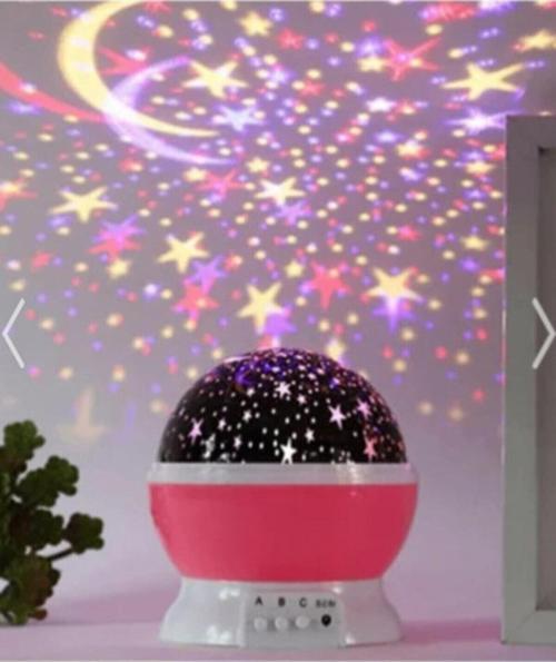 Star Master Renkli Yıldızlı Gökyüzü Projeksiyon Gece Lambası - Pembe