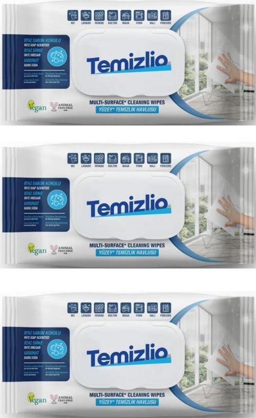 Temizlio Yüzey Temizlik Havlusu 100 Lü 3 Paket