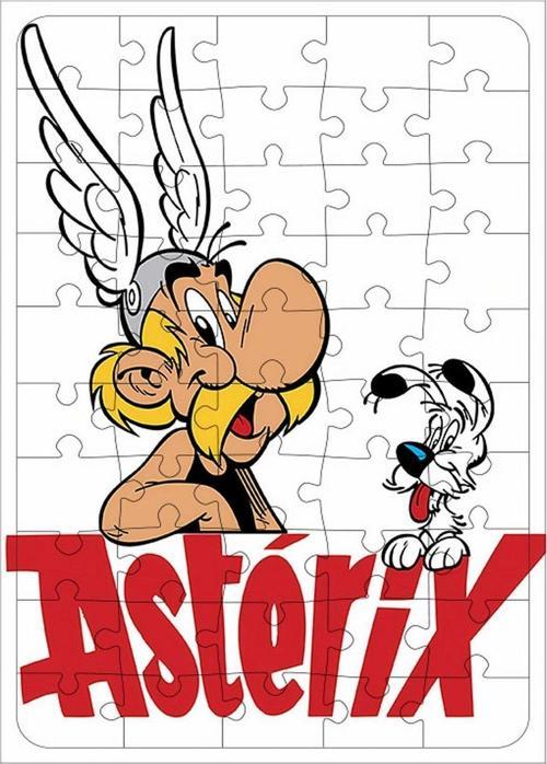 Ahşap Mdf Puzzle Yapboz Asterix İdefix 50 Parça 35 x 50 cm