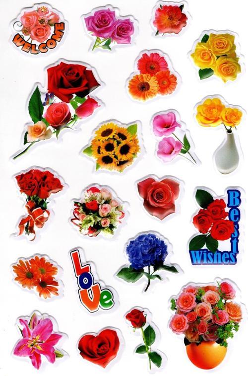 Sticker Kabartmalı A4 Boyutunda Stiker Defter, Planlayıcı Etiket-(lim064) - Gül Çiçek Buket