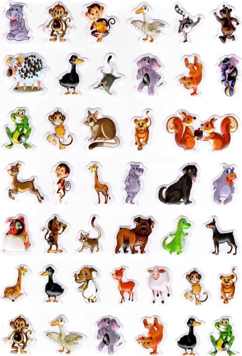 Sticker Kabartmalı A4 Boyutunda Stiker Defter, Planlayıcı Etiket-(lim547) - Sevimli Hayvanlar