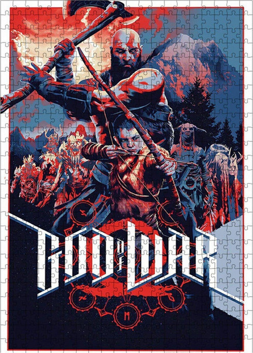 Ahşap Mdf Puzzle Yapboz God Of War 500 Parça 50 x 70 cm