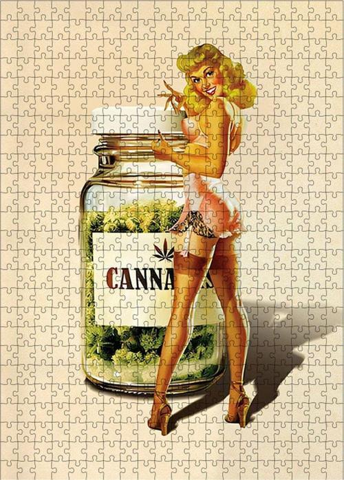Ahşap Mdf Puzzle Yapboz Yaramaz Pinap Kızı 500 Parça 50 x 70 cm