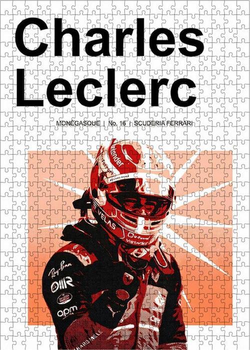Ahşap Mdf Puzzle Yapboz Charles Leclerc Formula 1 500 Parça 50 x 70 cm