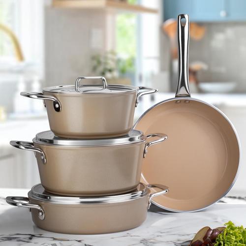 Neo-Ceramic 7 Parça Tencere Seti Bej