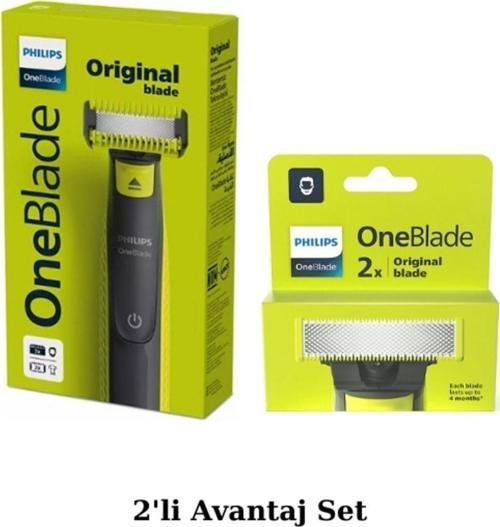 Qp2824/10 Oneblade Yüz Ve Vücut Şekilendirici Tıraş Makinesi - QP220/51 2'li Yedek Bıçak Ava
