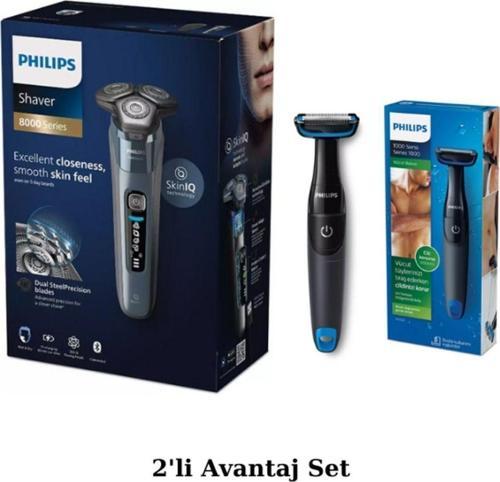 Shaver Series 8000 S8692/35 Aquatouch Islak Kuru Tıraş Makinesi + BG1024 Vücut Tıraş Makines