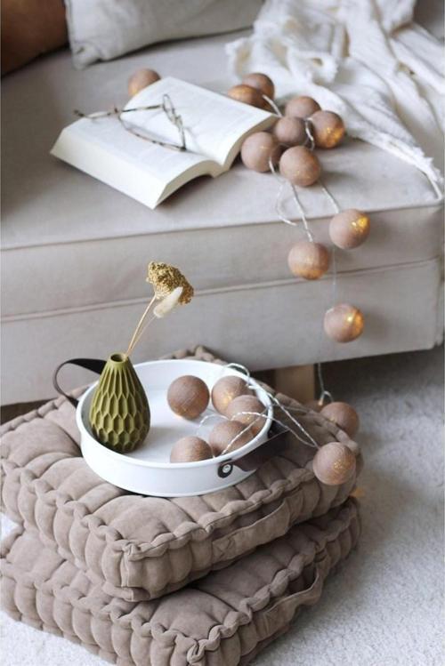 Soft Brown Işıklı Top Aydınlatma