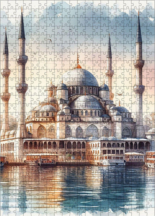 Ahşap Mdf Puzzle Yapboz Eminönü Camii 500 Parça 50 x 70 cm