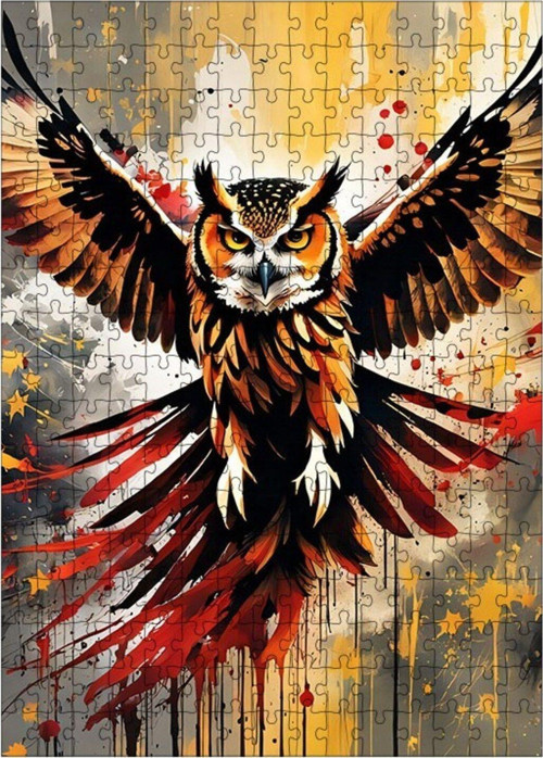 Ahşap Mdf Puzzle Yapboz Baykuş 255 Parça 35 x 50 cm