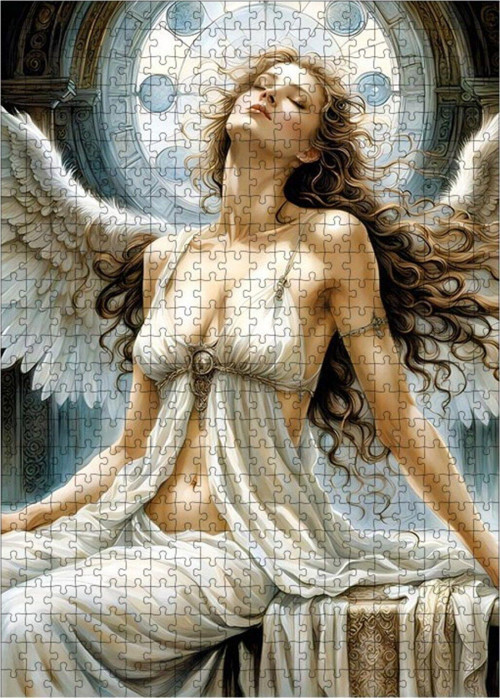 Ahşap Mdf Puzzle Yapboz Kanatlı Melek 500 Parça 50 x 70 cm