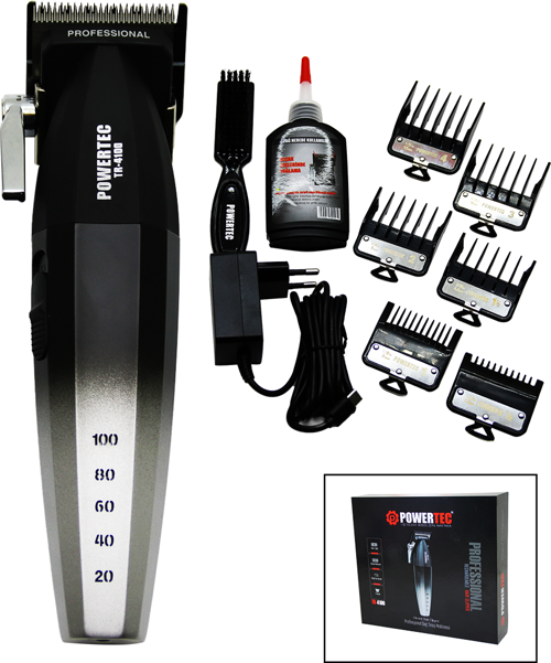 POWERTEC TR-4100 ŞARJLI FONKSİYONLU SAÇ SAKAL Tıraş MAKİNESİ 