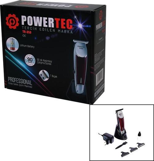 POWERTEC TR-658 SAÇ SAKAL ENSE ÇİZİM Tıraş MAKİNESİ T BIÇAK 