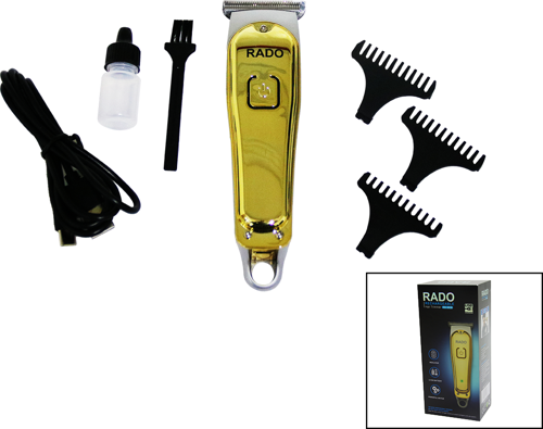 SARI METAL KAPLAMA USB ŞARJLI SAÇ SAKAL Tıraş MAKİNESİ RD-3638 
