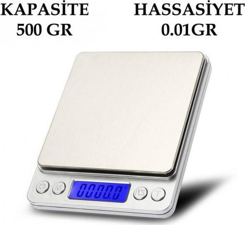 Dijital Hassas Terazi Tartı 500 gr./0.01 gr. I-2000