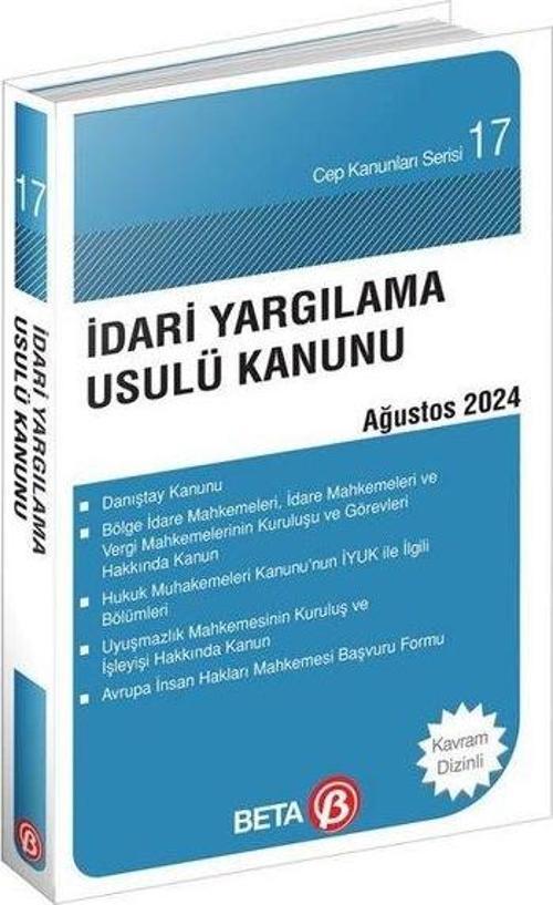 İdari Yargılama Usulü Kanunu Ağustos 2024 - Cep Kanunları Serisi