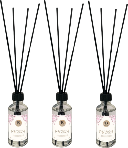 Bambu Çubuklu Pudra Oda Kokusu 100 ml 3 Adet