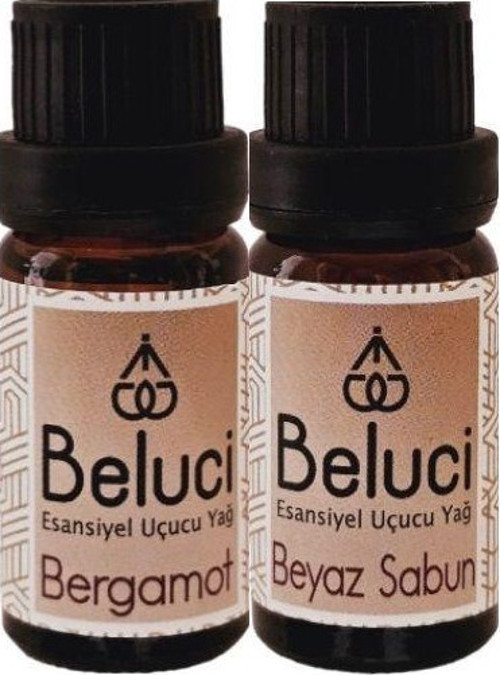 Bergamot + Beyaz Sabun (Oda Kokusu Aroma Terapi Buhurdanlık/Difüzör Yağı) Set 2 Adet x 10 ml