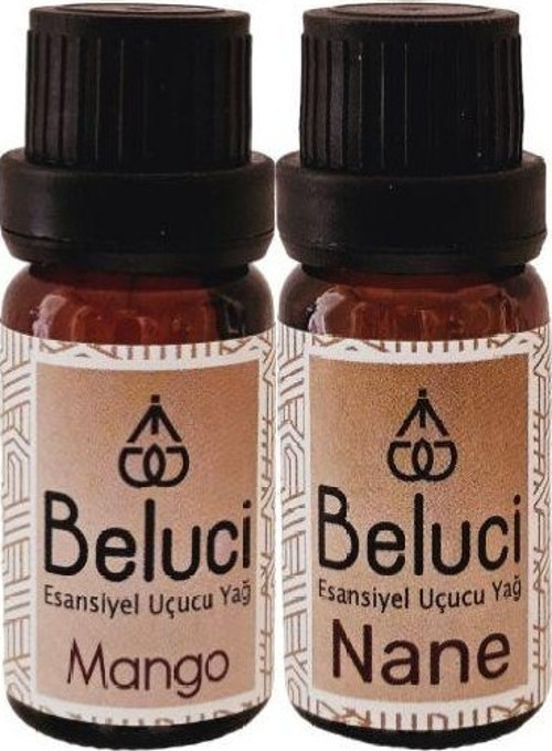 Mango + Nane (Oda Kokusu Aroma Terapi Buhurdanlık/Difüzör Yağı) Set 2 Adet x 10 ml