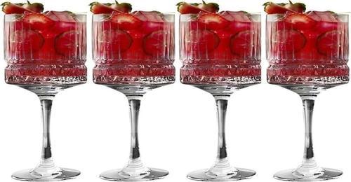 elysia ayaklı martini kadeh - 4 lü çok amaçlı sunum bardağı