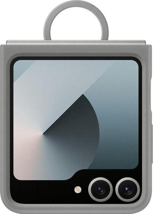 Galaxy Z Flip 6 Yüzüklü Silikon Kılıf - Gri