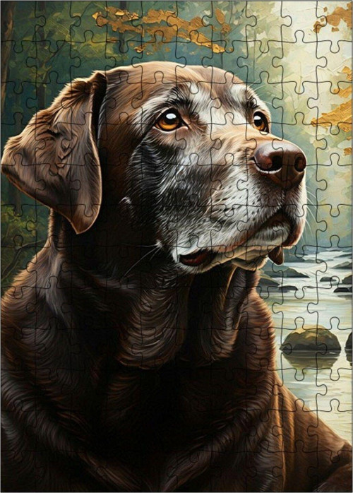 Ahşap Mdf Puzzle Yapboz Köpeği 120 Parça 25 x 35 cm
