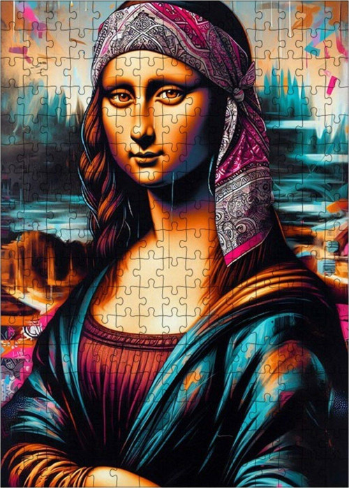 Ahşap Mdf Puzzle Yapboz Mona Lisa Fan Art 255 Parça 35 x 50 cm