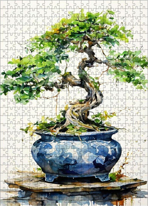 Ahşap Mdf Puzzle Yapboz Vazodaki Çiçek 500 Parça 50 x 70 cm