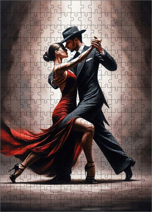 Ahşap Mdf Puzzle Yapboz Aşk Tango 255 Parça 35 x 50 cm
