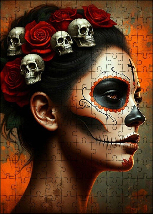 Ahşap Mdf Puzzle Yapboz Ölüler Günü 120 Parça 25 x 35 cm