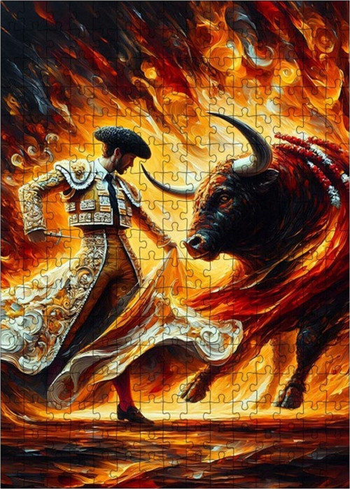 Ahşap Mdf Puzzle Yapboz Dansçı Matador 255 Parça 35 x 50 cm