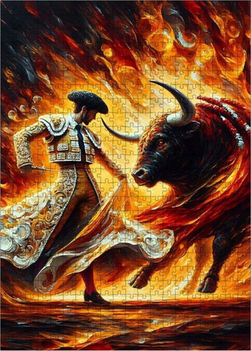 Ahşap Mdf Puzzle Yapboz Dansçı Matador 500 Parça 50 x 70 cm