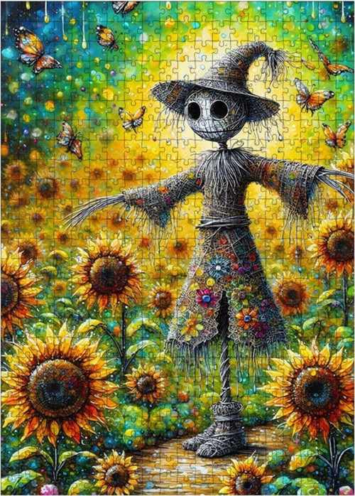 Ahşap Mdf Puzzle Yapboz Günebakan Çocuğu 500 Parça 50 x 70 cm