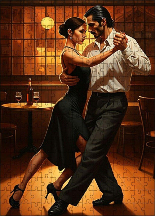 Ahşap Mdf Puzzle Yapboz Tango Gecesi 255 Parça 35 x 50 cm
