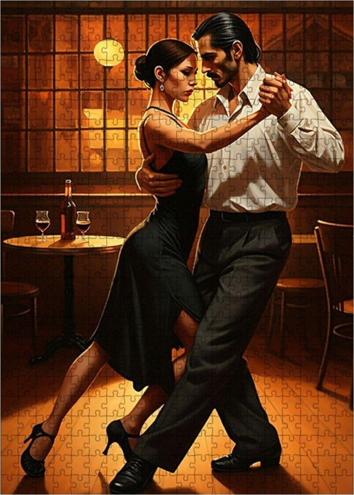 Ahşap Mdf Puzzle Yapboz Tango Gecesi 500 Parça 50 x 70 cm