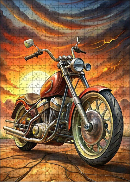 Ahşap Mdf Puzzle Yapboz Motor Tutkusu 500 Parça 50 x 70 cm