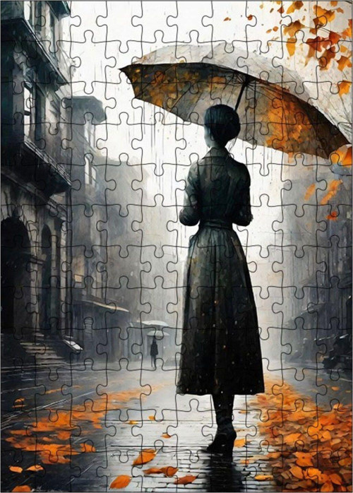 Ahşap Mdf Puzzle Yapboz Yağmur Beklentisi 120 Parça 25 x 35 cm